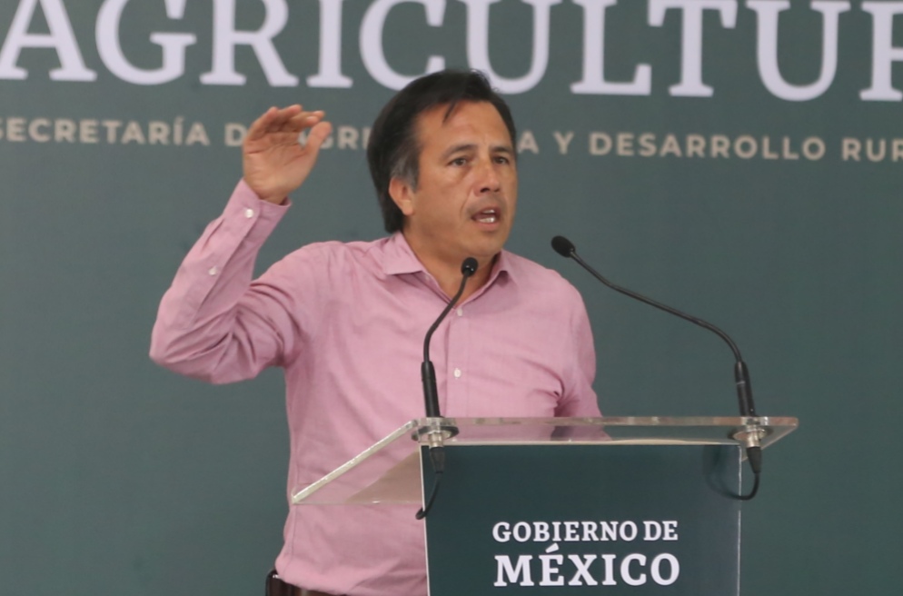 El gobernador de Veracruz, Cuitláhuac García, respaldó la carta que envió AMLO a Donald Trump. (Javier Ríos)