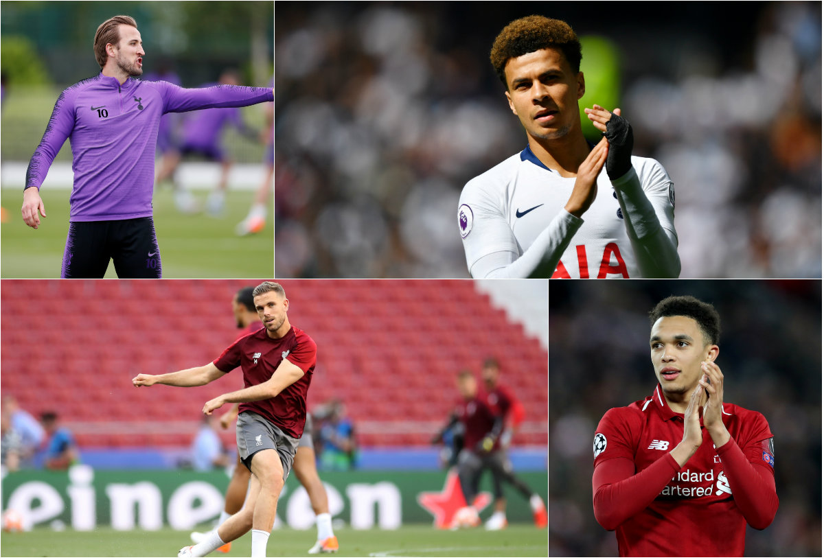 Jugadores del Liverpool y Tottenham que son parte de la selección de Inglaterra (Reuters)