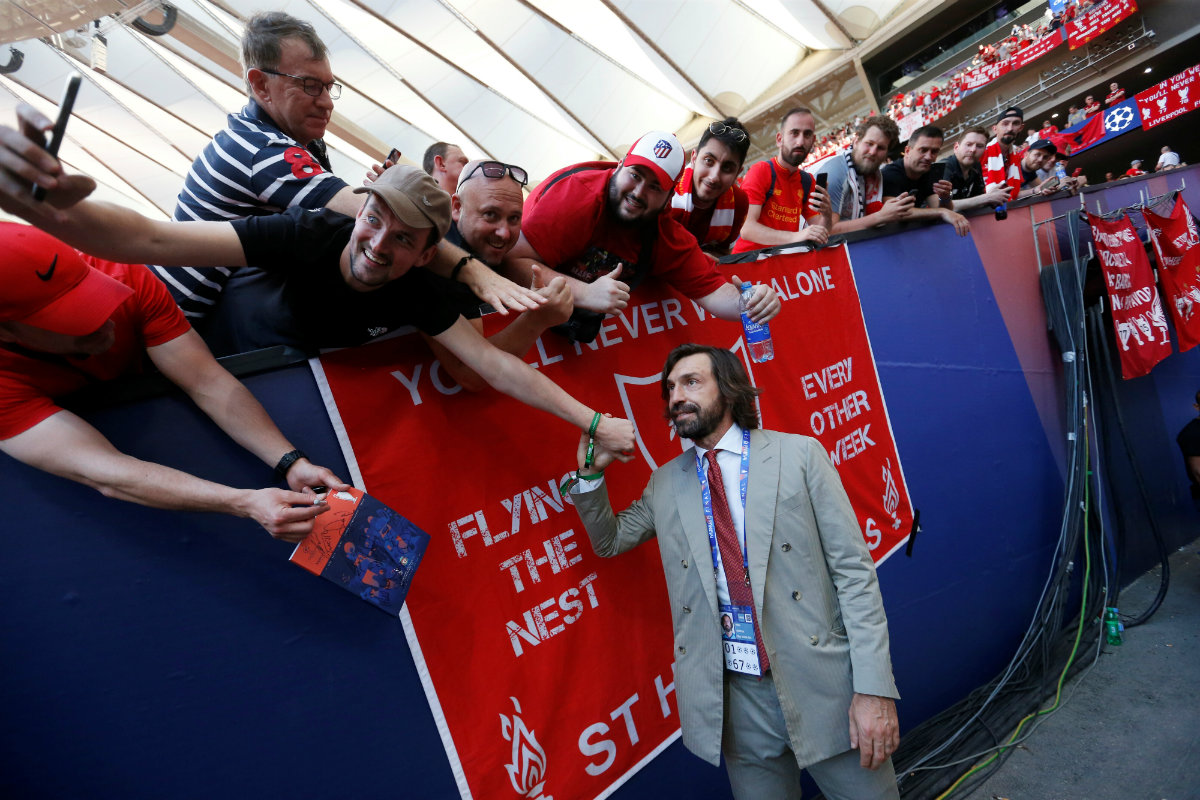 Andrea Pirlo, presente en el Estadio Wanda Metropolitano (Reuters)