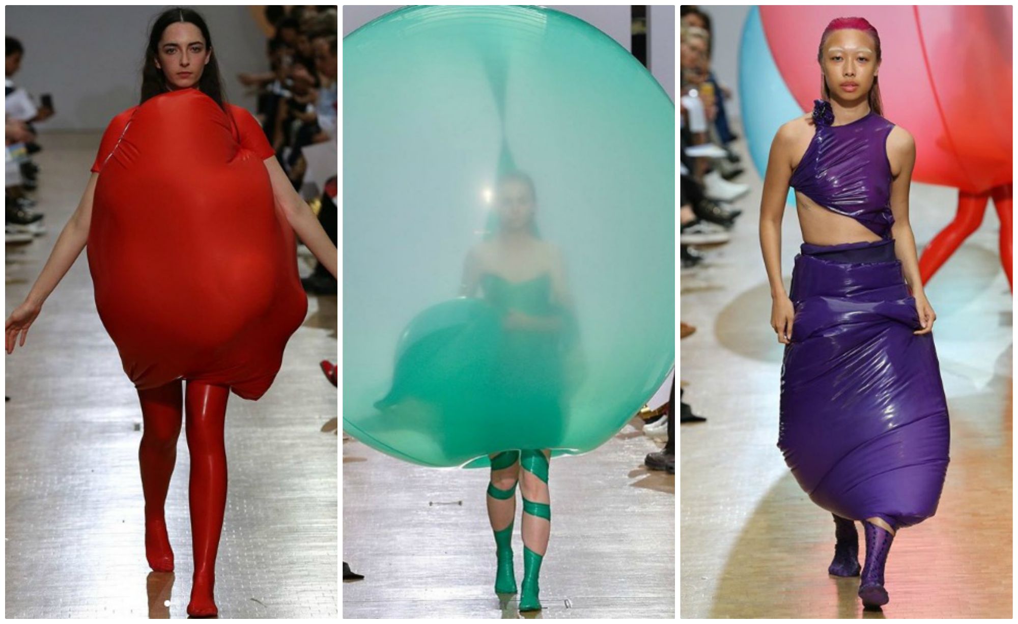 Diseñador crea globos gigantes que se convierten en vestidos (Instagram)
