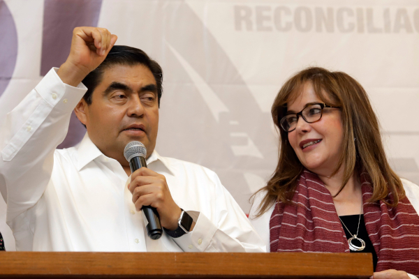 Miguel Barbosa se declaró ganador de la elección en Puebla. |Cuartoscuro