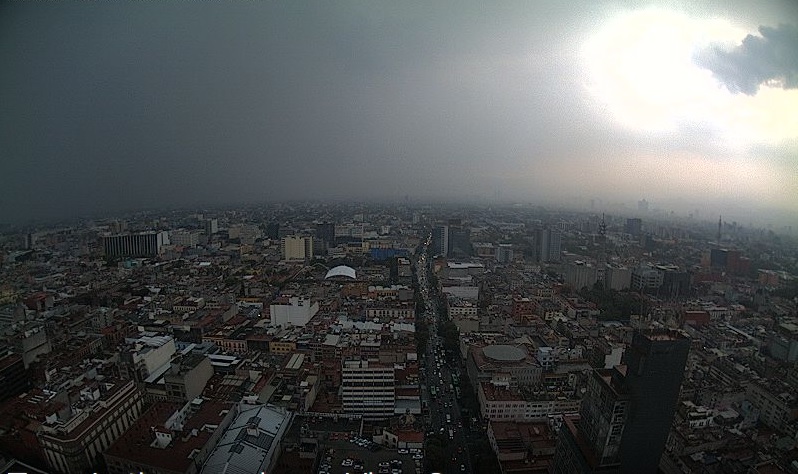 La CdMx vista desde la Torre Lationamericana. (Tomada de @webcamsdemexico)