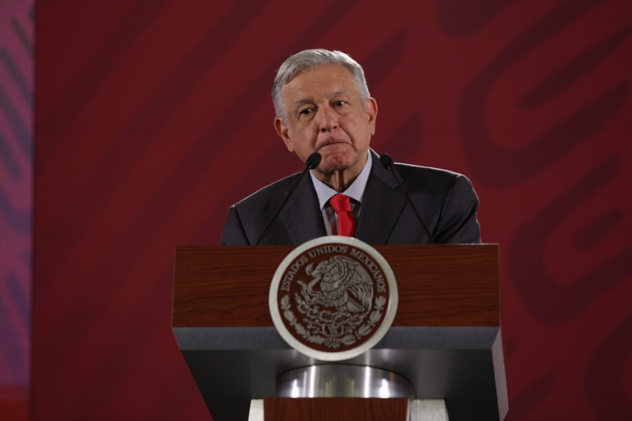 El presidente Andrés Manuel López Obrador durante su conferencia mañanera. (Omar Franco | Milenio)