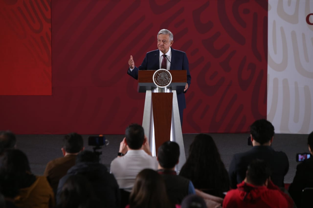 López Obrador, durante su conferencia de prensa matutina. (Juan Carlos Bautista)