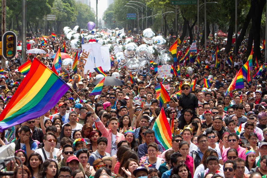 Marcha del Orgullo Gay de la Ciudad de México en 2018 (Cuartoscuro).