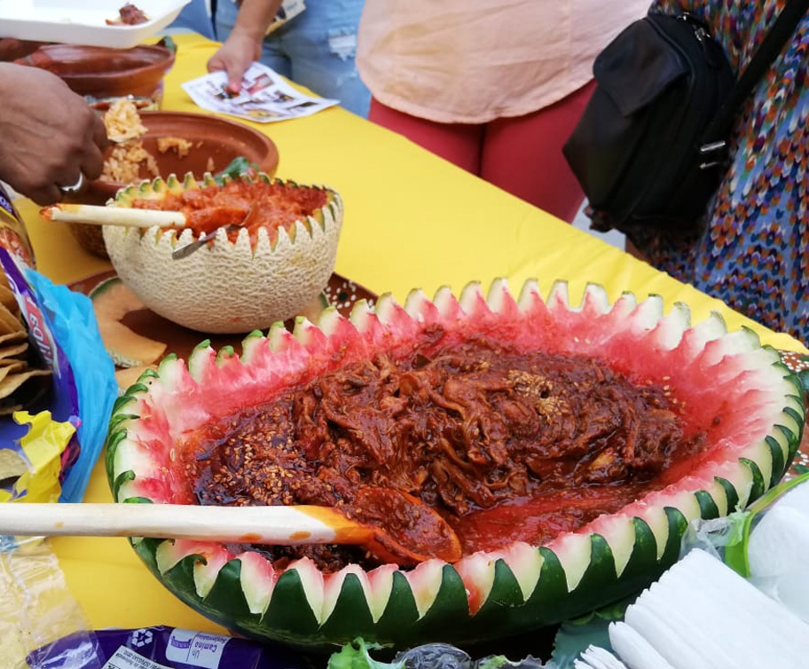 El asado de puerco hecho con melón y el de mole de pollo sabor a sandía fueron sensación. (Jorge Maldonado)