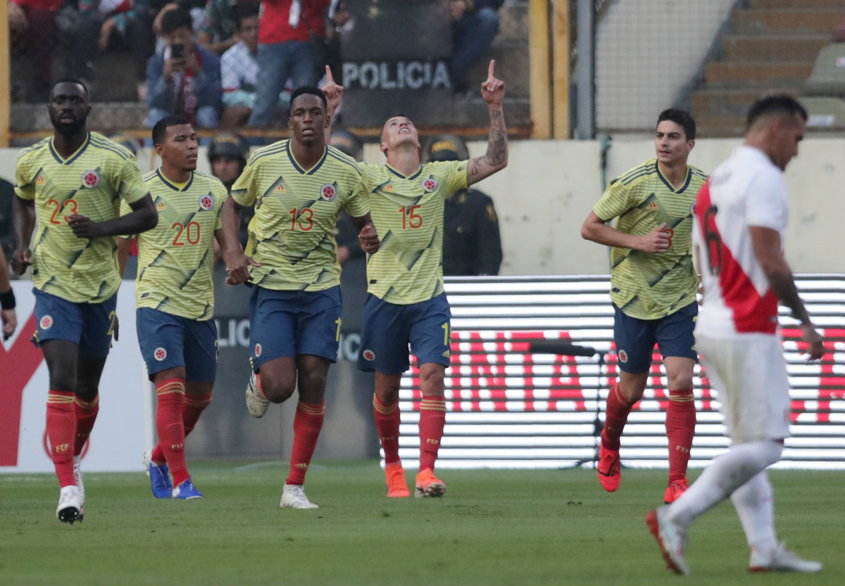 Mateus Uribe marcó doblete con Colombia en amistoso ante Perú (Reuters)