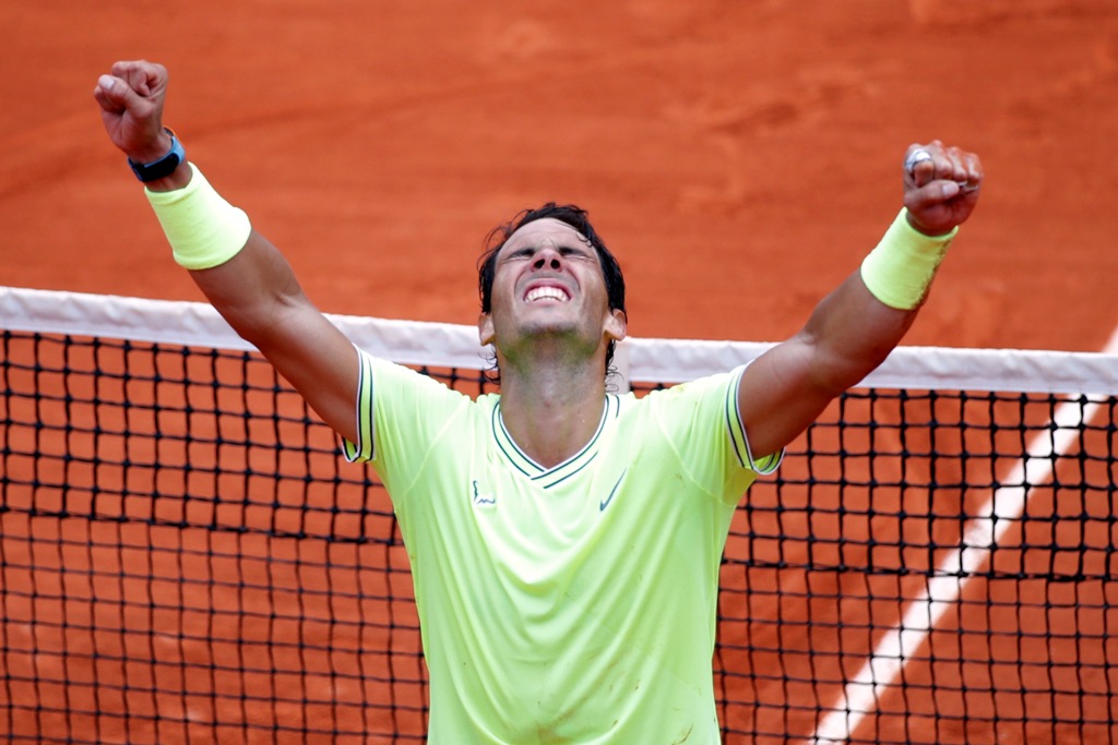 Rafael Nadal festejando la victoria (Reuters)