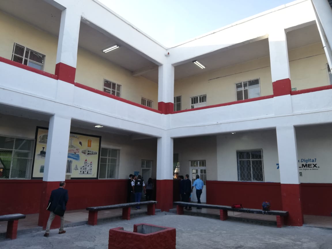 En la campaña se apoyará en la reparación de la fachada de la escuela. (Manuel Guadarrama)