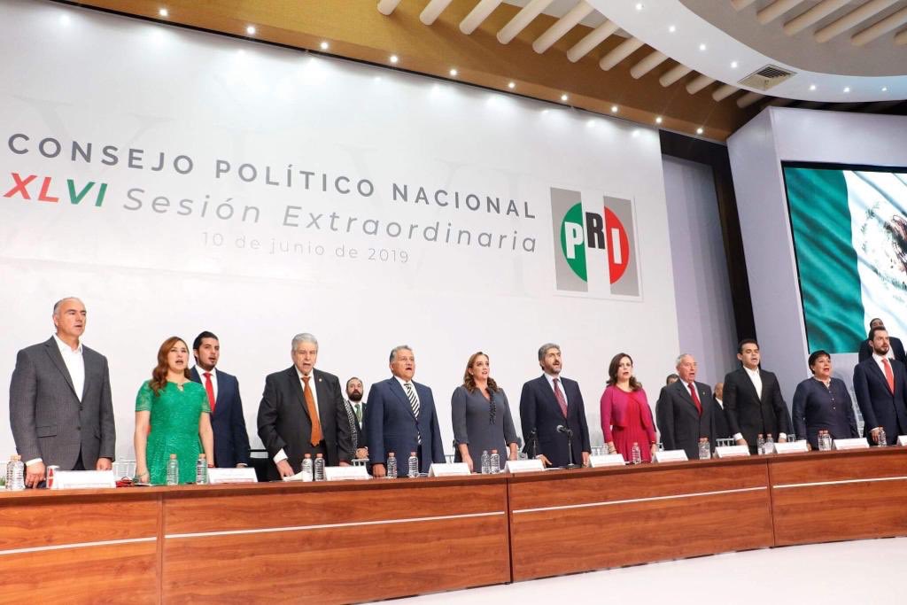 La dirigencia del PRI durante la inauguración del Consejo Político Nacional (Especial)