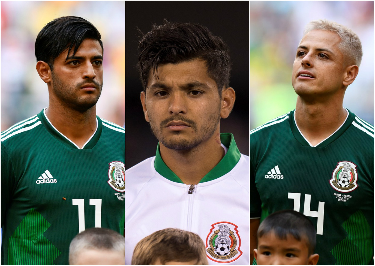 Carlos Vela, 'Tecatito' Corona y 'Chicharito' Hernández (Imago7 / Mexsport)