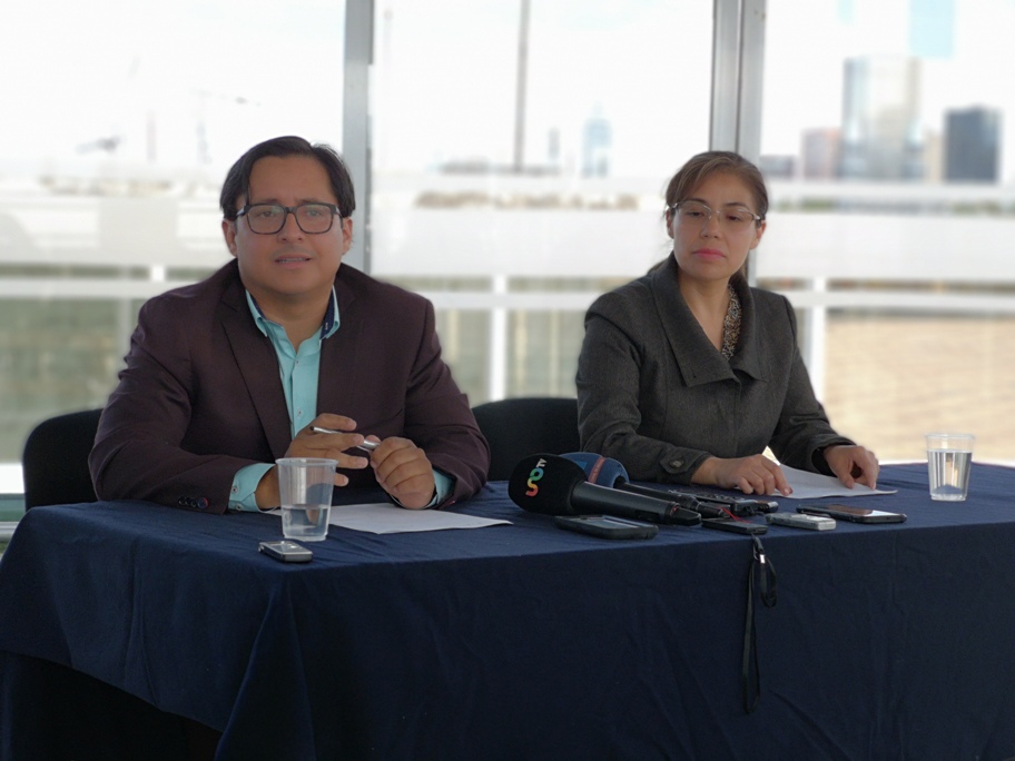 Hugo Huesca, director general de Administración, y Lidia Zarco, coordinadora nacional de Relaciones Laborales de la Secretaría de Cultura (Jesús Alejo