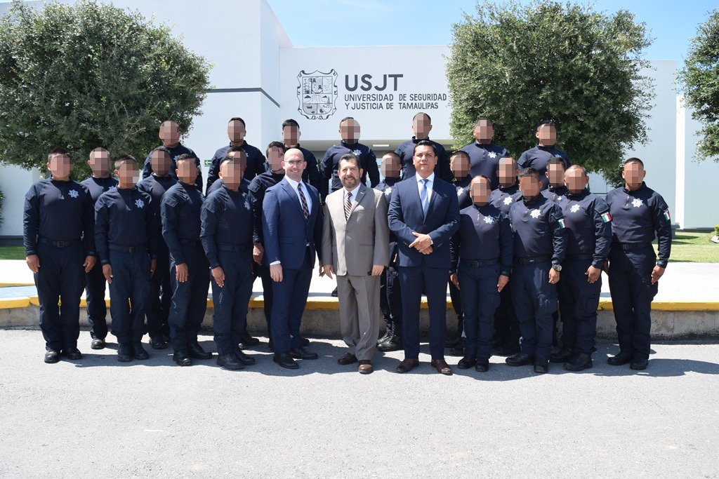 Graduación de efectivos de la policía en Tamaulipas.