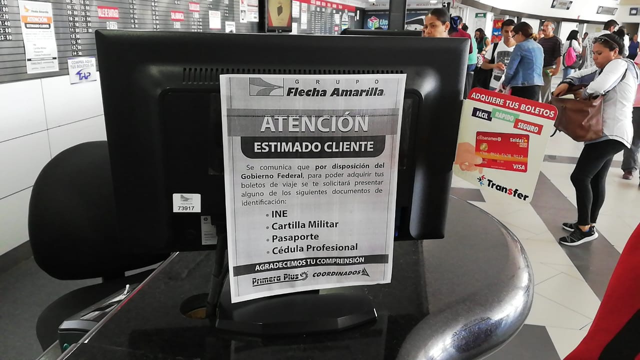 Flecha Amarilla anunció la nueva política a través de redes sociales y con letreros en las taquillas