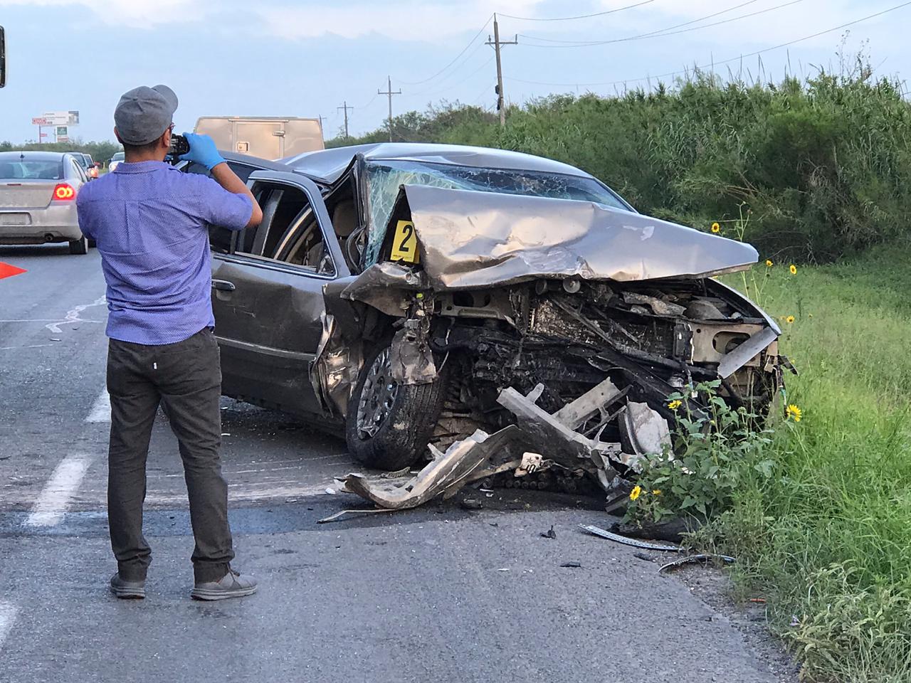 Accidente carretero en Tamaulipas.