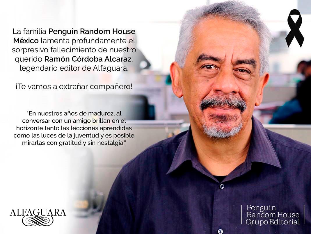 Fallece Ramón Córdoba, editor de Alfaguara (Twitter).