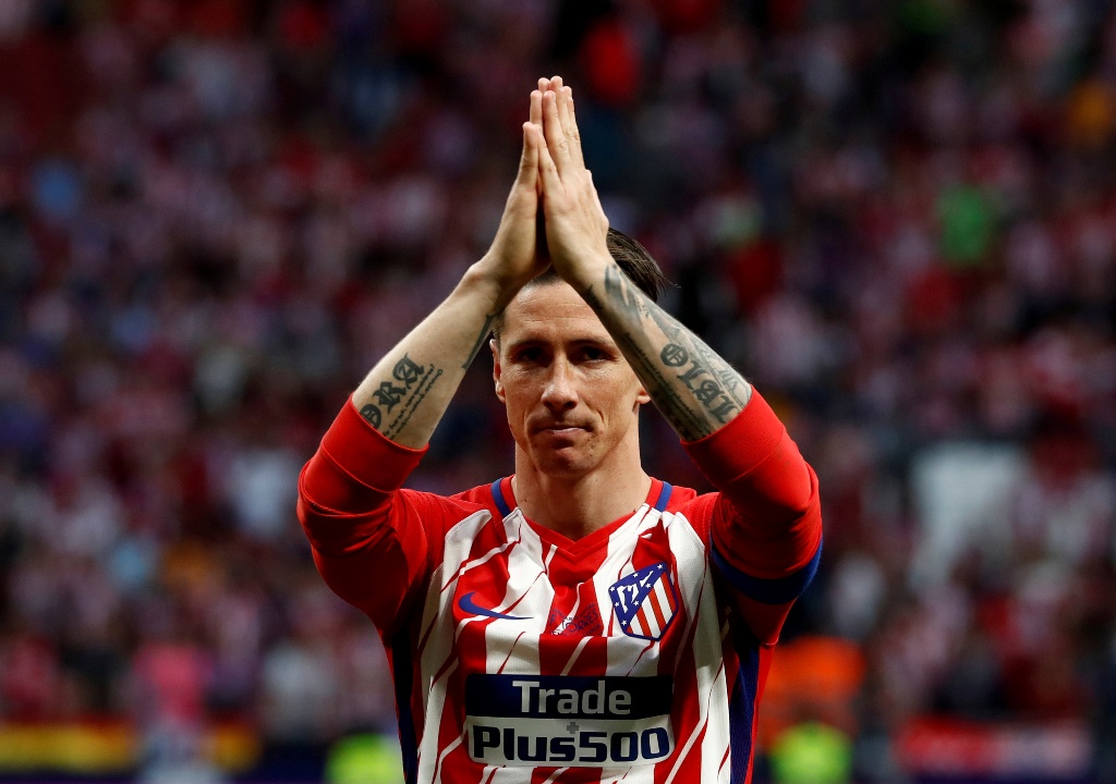 Fernando Torres al termino del encuentro entre el Atlético de Madrid y el Eibar del 2018 (Reuters)