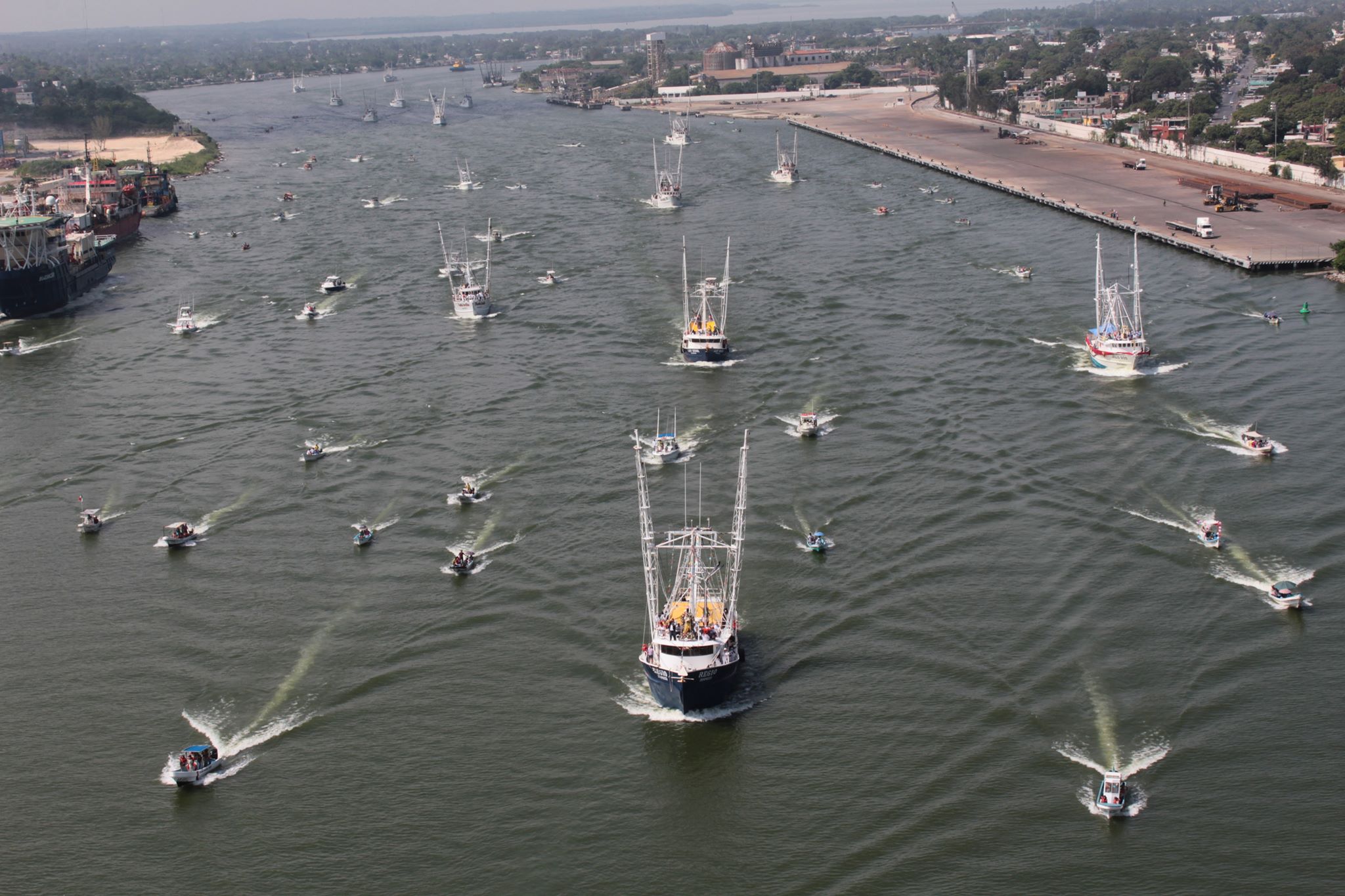 Procesión náutica por la virgen del Carmen (Foto/MILENIO)
