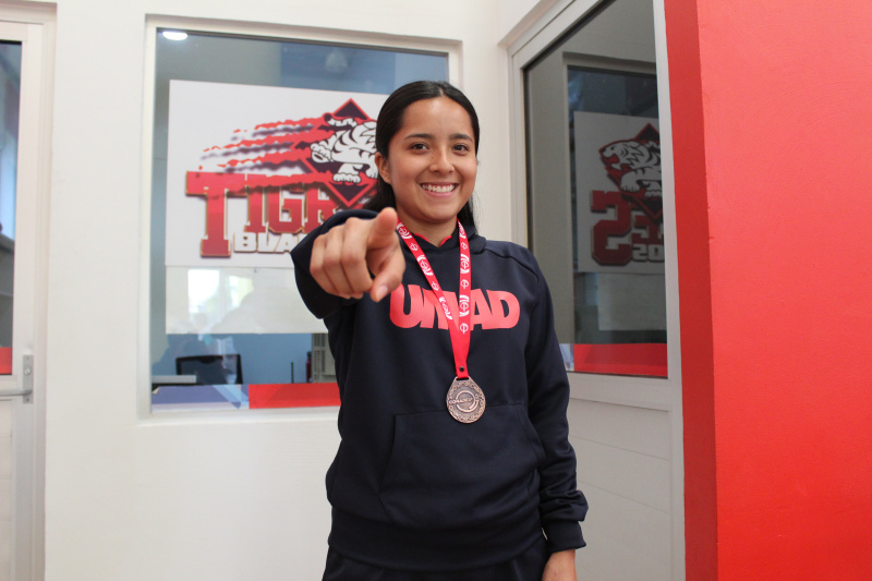 Corredora María Fernanda Hernández Ramírez, estudiante de la Umad (Especial)
