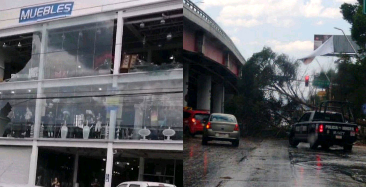 Algunas personas quedaron atrapadas en sus autos mientras pasaba la tromba. (Especial)
