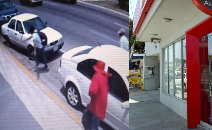 Asaltan en bancos de Tampico. (Especial)