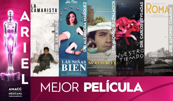 Las nominadas como Mejor película en los premios Ariel 2019 (Especial).