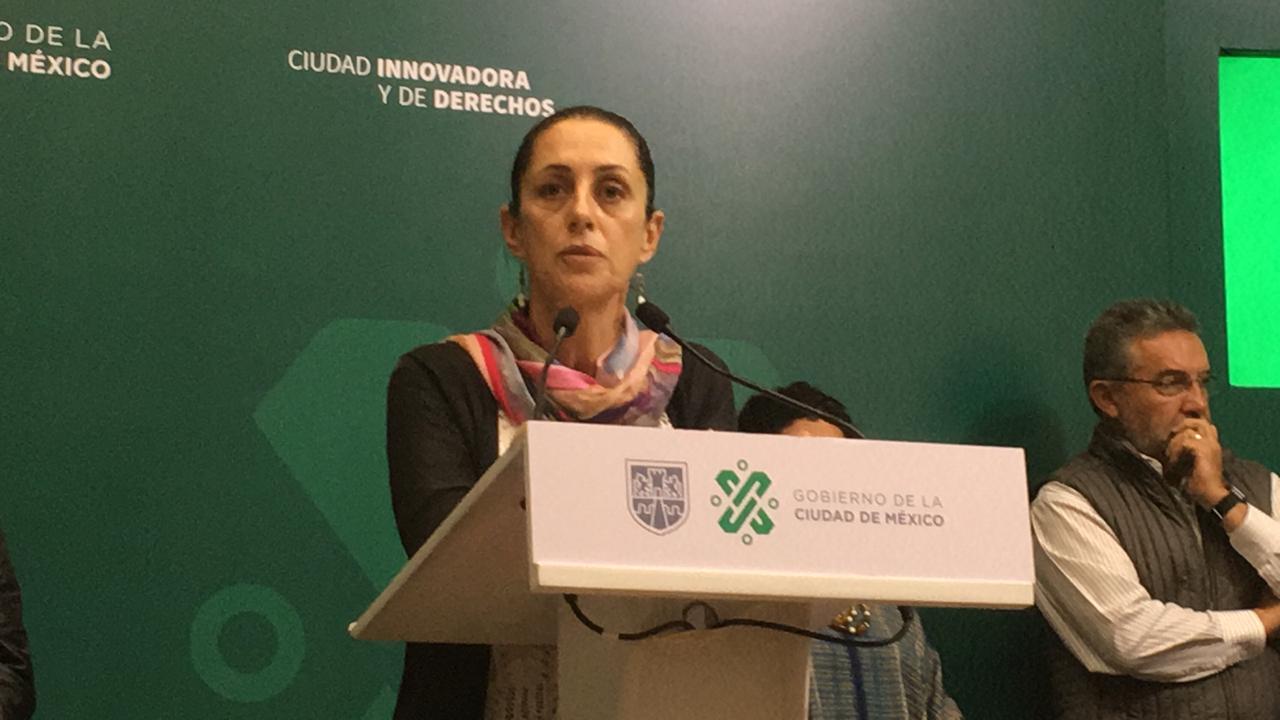 Sheinbaum y los alcaldes de Tláhuac, Iztapalapa y Coyoacán dieron información sobre el corte de agua que afectará a 500 mil personas. (Jorge Almazán)