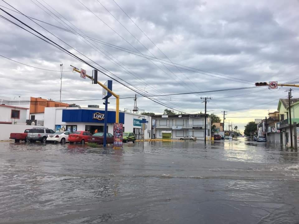 Inundaciones en Reynosa por tromba (Foto/Usuario Twitter)