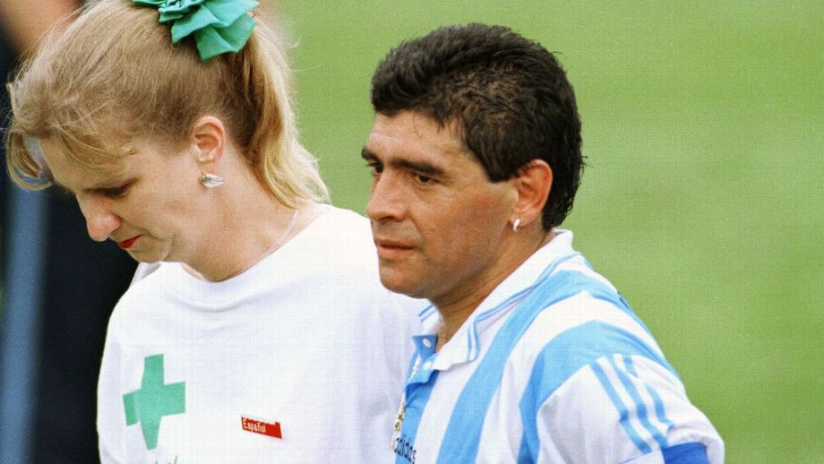 Maradona en el Mundial de 1994 (AP)