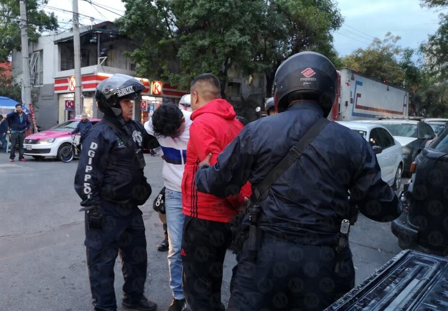 Tres hombres fueron detenidos en la colonia Morelos. (Jorge Becerril)