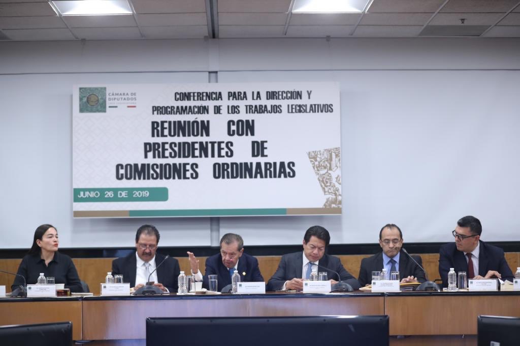 Reunión con los presidentes de las Comisiones sobre el acuerdo aprobado respecto al PND 2019-2024 (Especial)