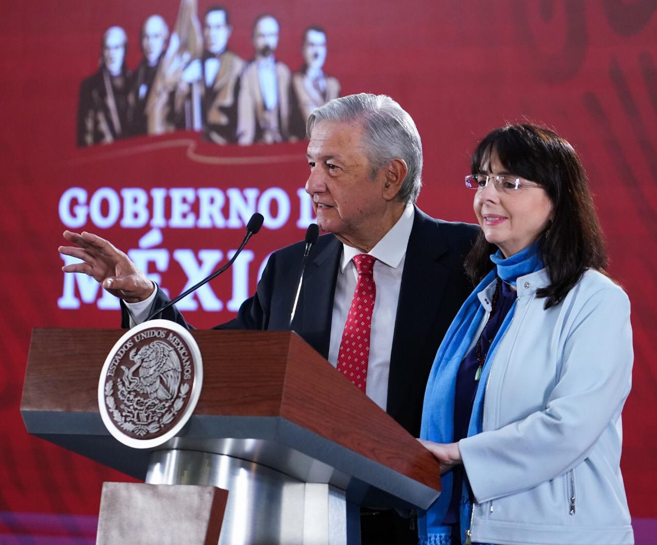 Elena Álvarez Buylla, directora del Conacyt,  en la conferencia mañanera del Presidente (Presidencia)