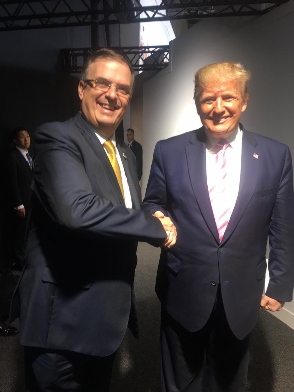 Marcelo Ebrard y Donald Trump (Twitter: Fabián Medina)