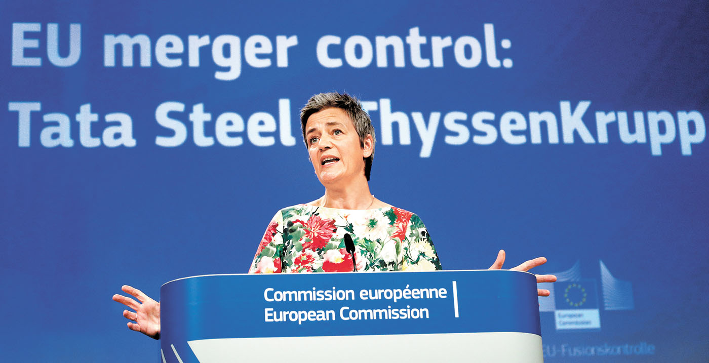 Margrethe Vestager ha impuesto grandes multas a empresas de Silicon Valley. (François Lenoir/Reuters)