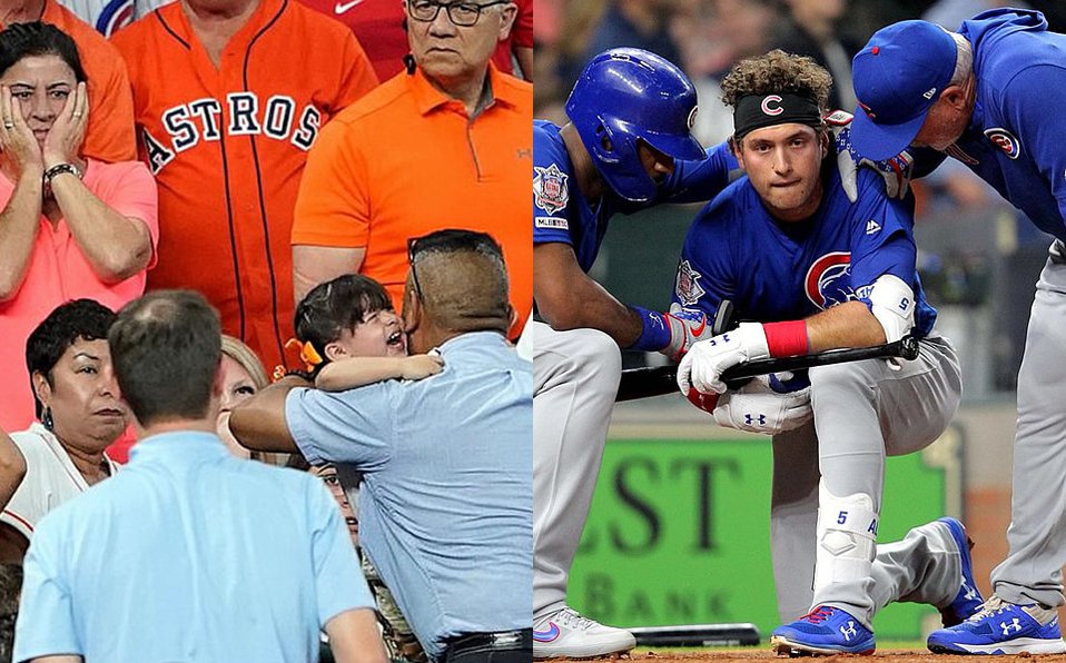 Albert Almora golpeó accidentalmente a una niña (AP)