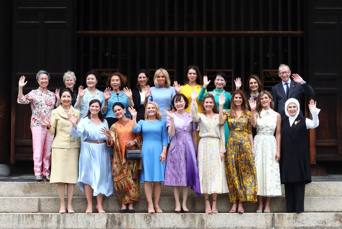 Rosalinda Bueso convivió con las primeras damas de otros mandatarios del mundo. (@g20org)