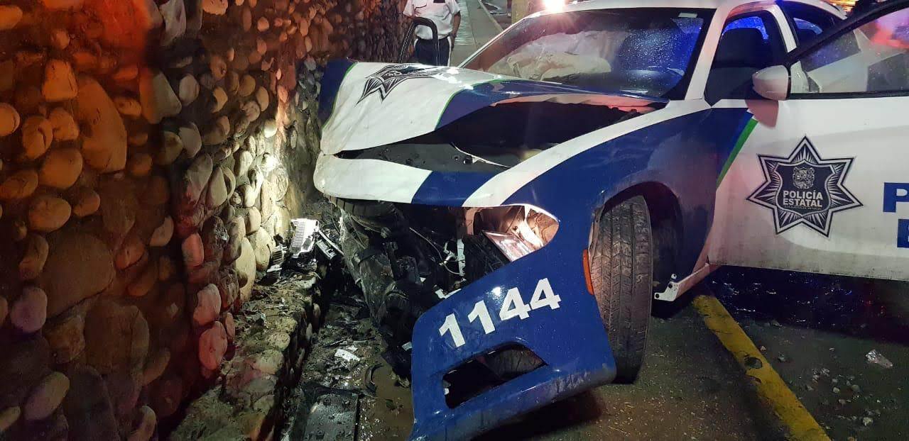 Choque de patrulla en Ciudad Madero (Foto/Noel Vergara)