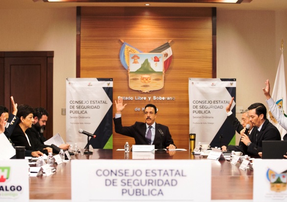 El gobernador Omar Fayad encabezó la reunión de seguridad en Pachuca. (Cortesía)