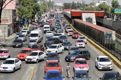 Tráfico vehicular en CdMx. (Notimex)