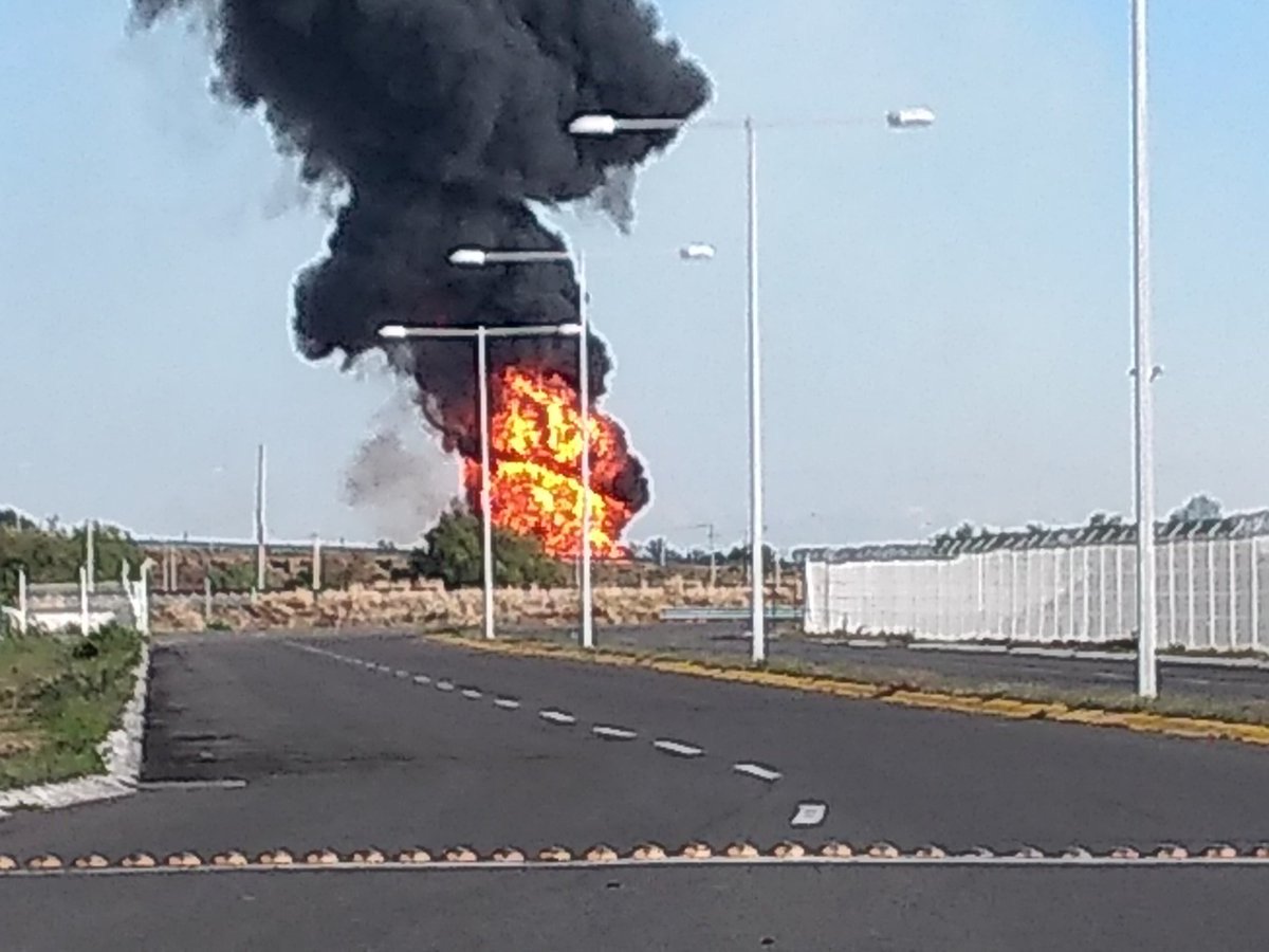 Explota ducto en Celaya (Foto: Redes)