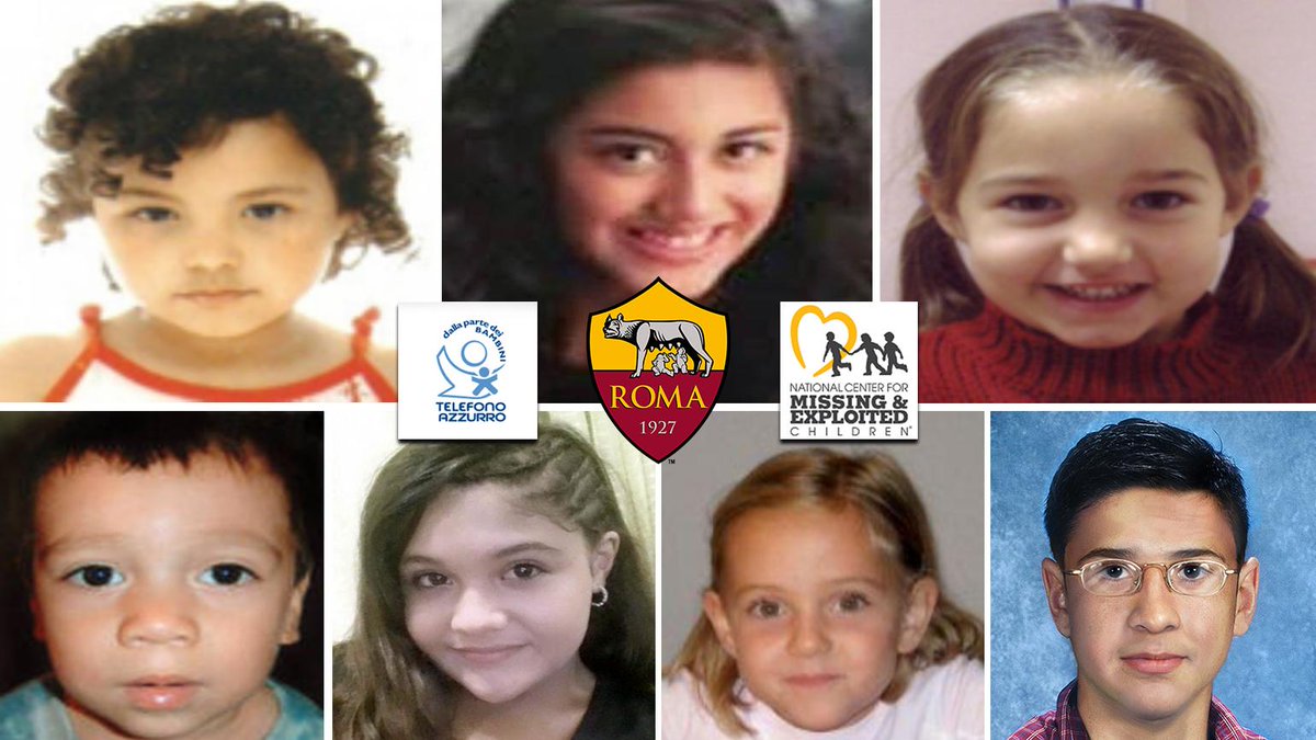 La Roma crea campaña para localizar a niños perdidos (Twitter: @OfficialASRoma)