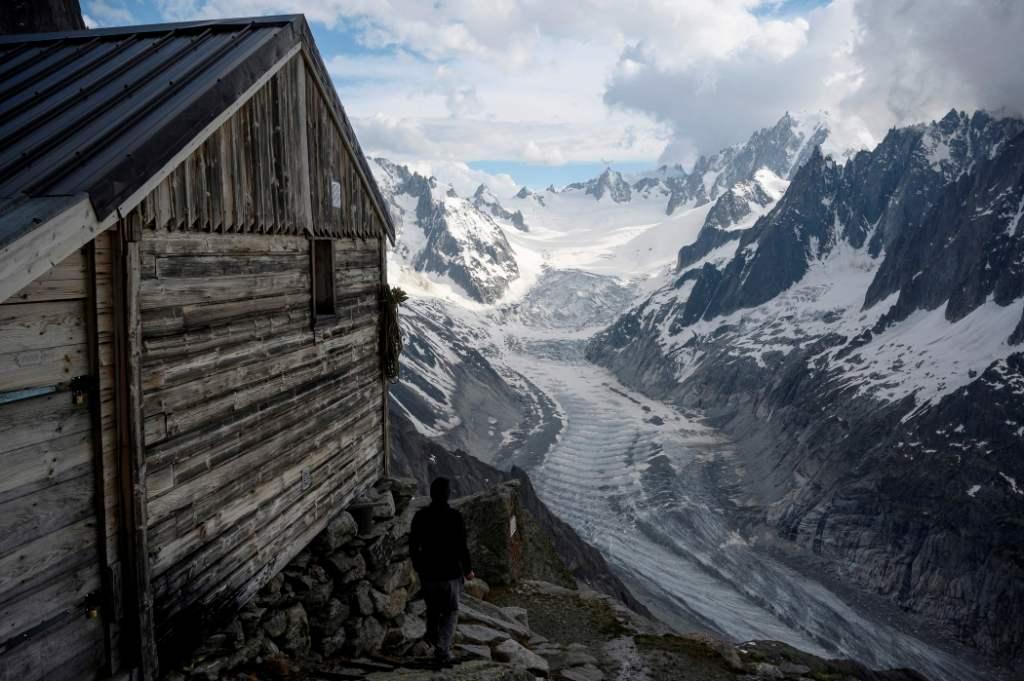 Francia. El Refugio de la Charpoua en medio de los alpes franceses cercano al poblado de Chamonix-Mont-Blanc (AFP)