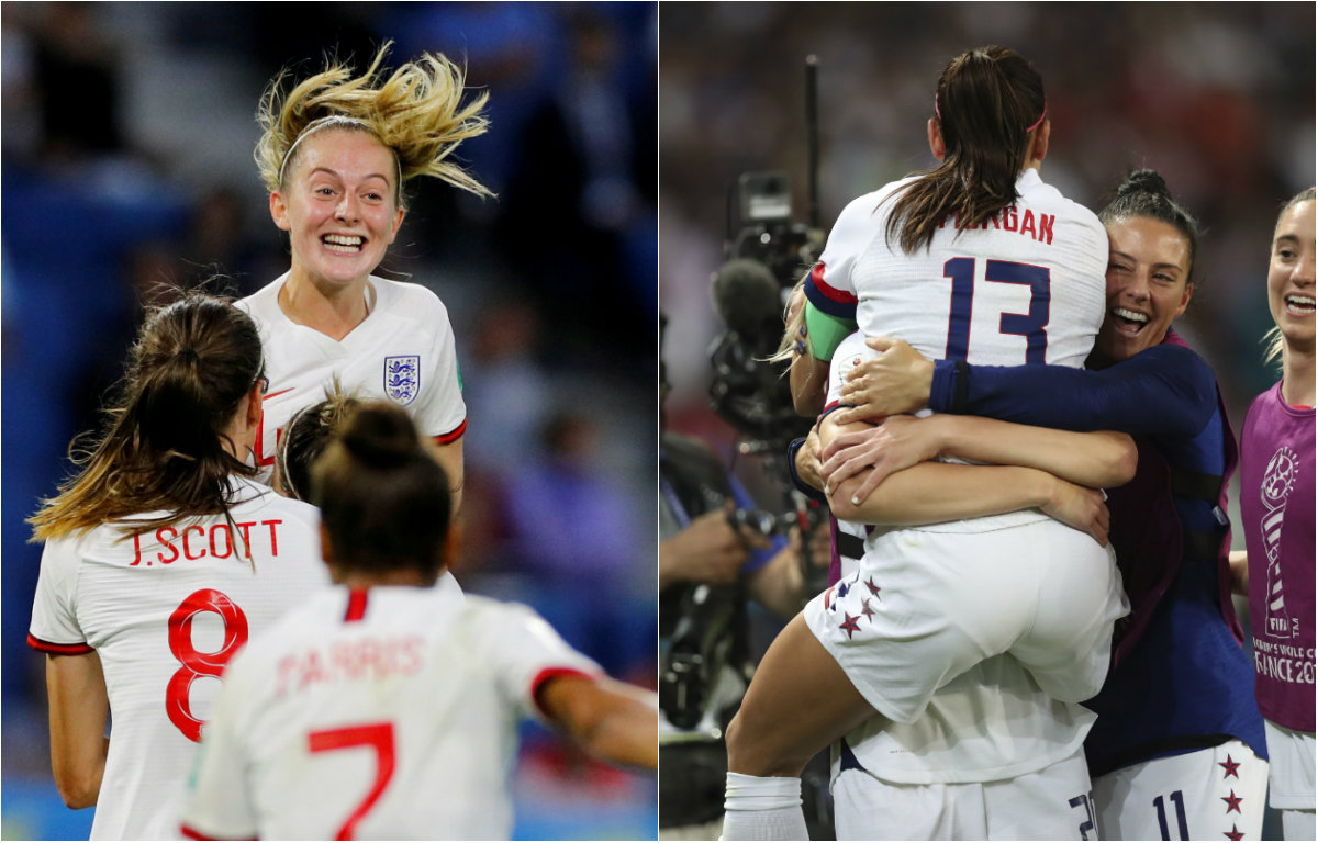Inglaterra y Estados Unidos se enfrentarán en la Semifinal del Mundial Femenil 2019 (Reuters y AP)