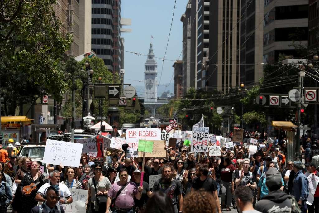180 protestas se registraron en todo Estados Unidos contra las políticas migratorias del país (AFP)
