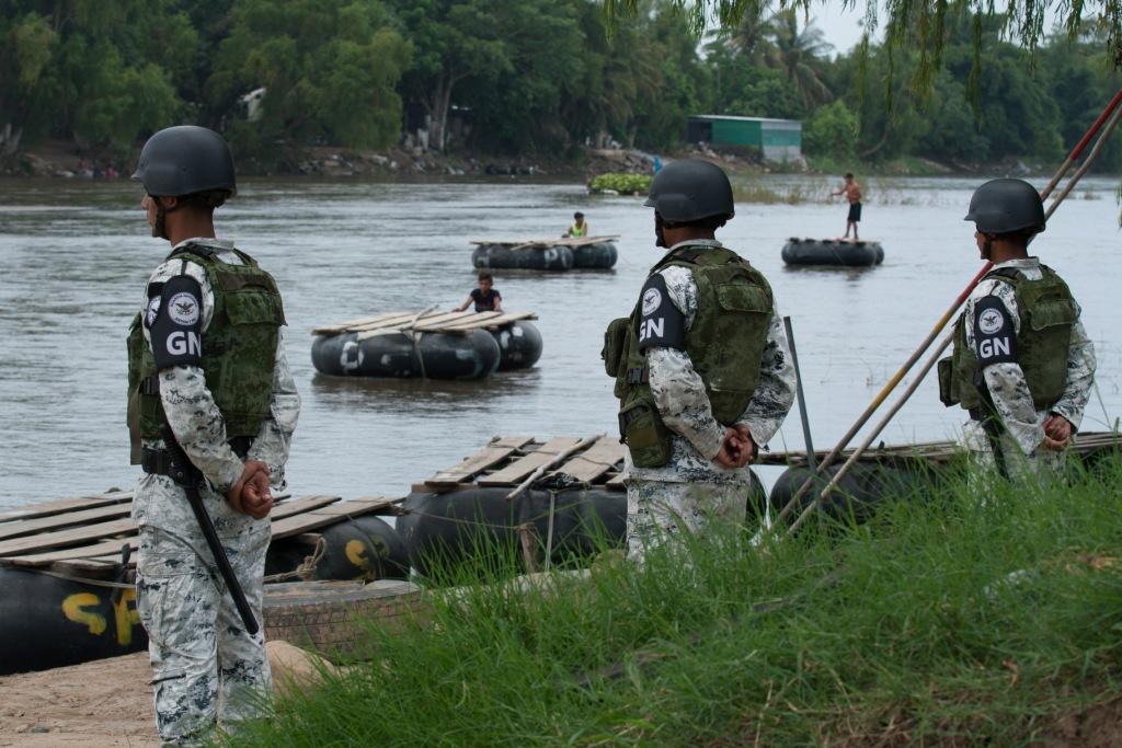 Los elementos fueron desplegados en el río Suchiate. (Cuartoscuro)
