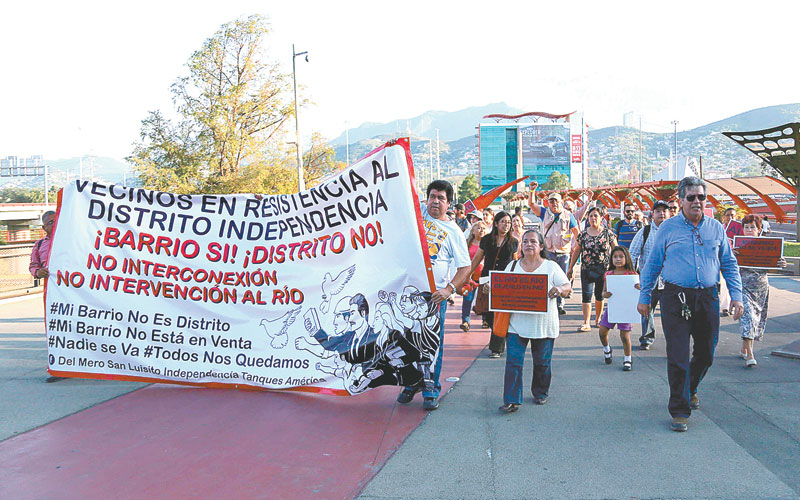 Los vecinos de la colonia Independencia han mostrado su resistencia por el proyecto. (Archivo)