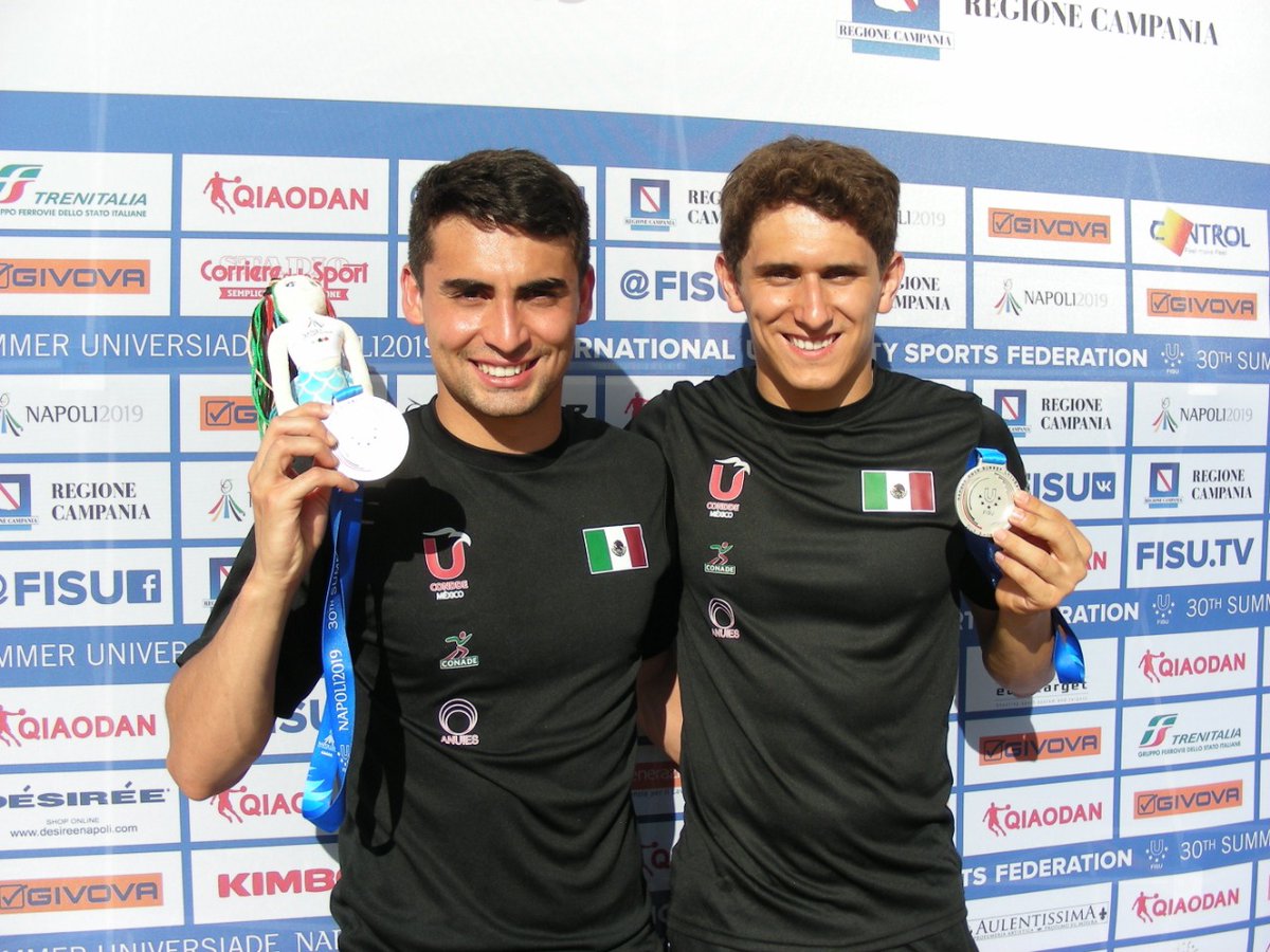 Andrés Villarreal y Diego Balleza ganan plata en Universiada Mundial (@CONADE)