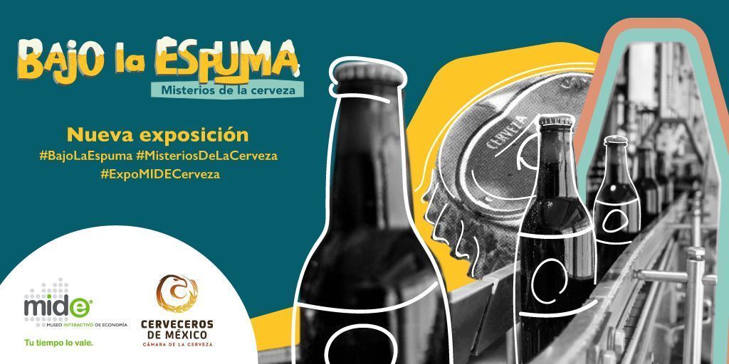 Se inaugura exposición ‘Bajo la espuma, misterios de la cerveza’ (Twitter MIDE)