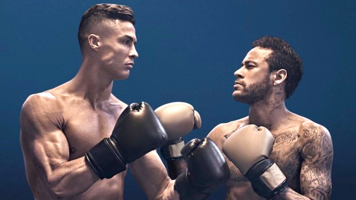 Cristiano Ronaldo y Neymar en anuncio publicitario (www.meo.pt)