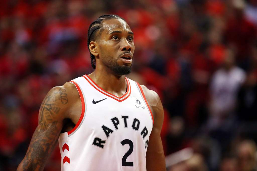 Kawhi Leonard durante el partido de las Finales de la NBA (AFP)